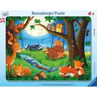 Ravensburger-05146 Puzzle Cadre - Les Petits Animaux vont au Lit