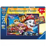 Ravensburger-05154 2 Puzzles - Pat'Patrouille
