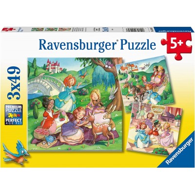 Ravensburger-05564 3 Puzzles - Petites Princesses