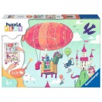 Ravensburger-05596 2 Puzzles - Puzzle & Play - Royale Party