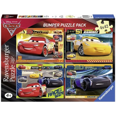 Ravensburger-06890 Disney - Cars 3 (4 x 42 Pièces)