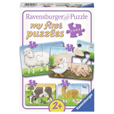Ravensburger-06953 4 Puzzles - Animaux de la Ferme