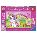 Ravensburger-07577 2 Puzzles - Filly Butterfly
