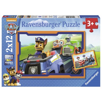 Ravensburger-07591 2 Puzzles - Pat' Patrouille