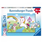 Ravensburger-07828 2 Puzzles - Fabuleuse Licorne