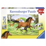 Ravensburger-08882 2 Puzzles - Le Monde du Cheval