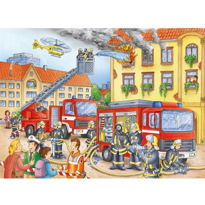 Ravensburger-10822 Au feu les pompiers !