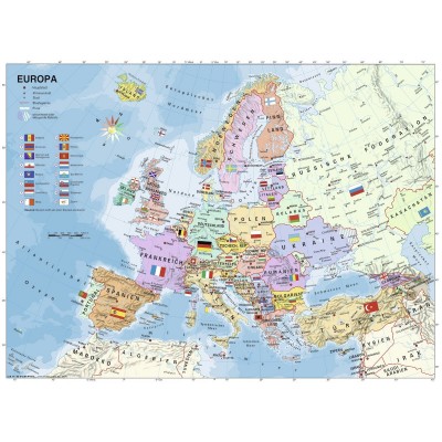 Ravensburger-12837 Pièces XXL - Carte de l'Europe en Allemand