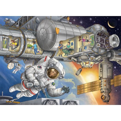 Ravensburger-13366 Pièces XXL - Sur la station spatiale