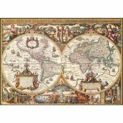 Ravensburger-19004 Carte du monde ancienne