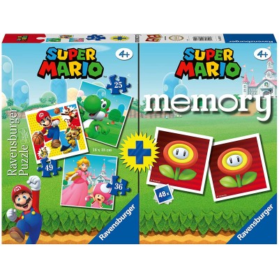 Ravensburger-20831 Multipack Super Mario - Mémory et 3 Puzzles