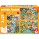 3 Puzzles - Les dinosaures s'amusent