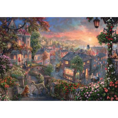 Schmidt-Spiele-59490 Thomas Kinkade - Disney - La Belle et le Clochard