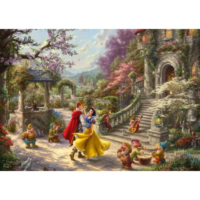 Schmidt-Spiele-59625 Thomas Kinkade, Disney, Blanche-Neige - Danse avec le Prince