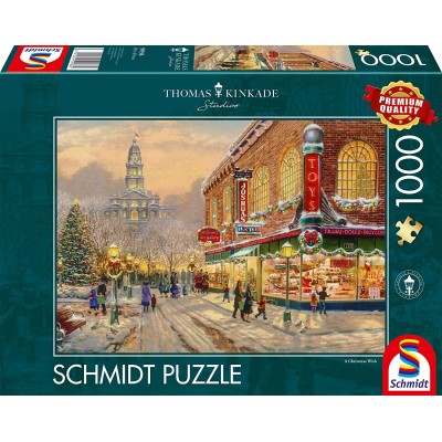 Schmidt-Spiele-59936 Thomas Kinkade - Un souhait de Noël