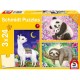 Panda, lama, Paresseux, 3x24 Pièces