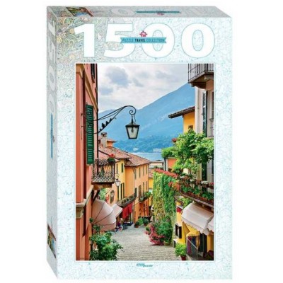Step-Puzzle-83065 Street view in Bellagio and lake Como, Italy