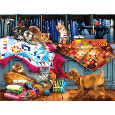 Sunsout-28832 Tom Wood - Quilting Room Mischief