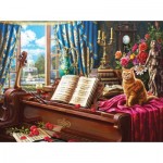 Sunsout-42936 Grand Piano Cat