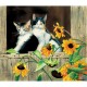 Susan Bourdet - Kittens and Sunflowers