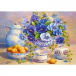 Trefl-10466 Blue Bouquet