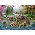 Trefl-10558 Famille de Loups