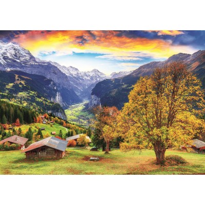 Trefl-10775 Un Village Alpin Pittoresque