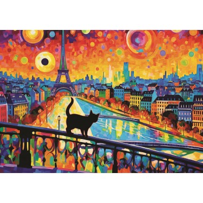 Trefl-10795 Chat À Paris