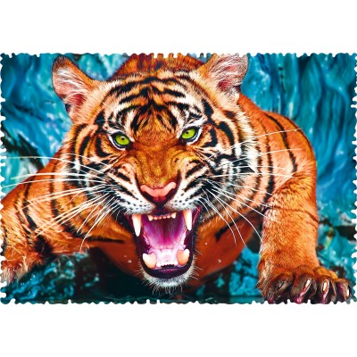 Trefl-11110 Crazy Shapes - Facing a tiger