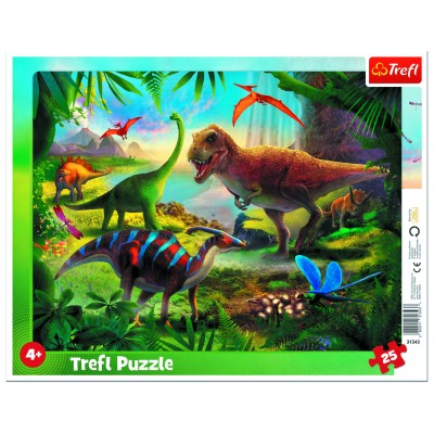 Trefl-31343 Puzzle Cadre - Dinosaures