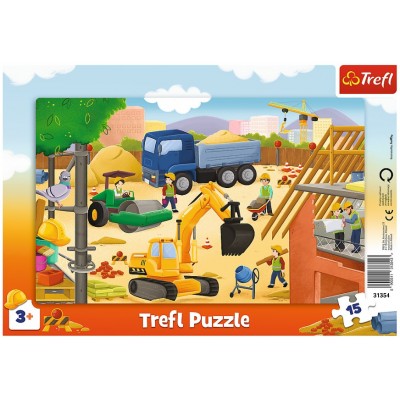 Trefl-31354 Puzzle Cadre - Sur le Chantier