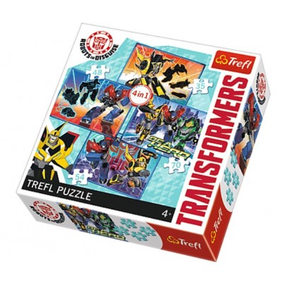 Trefl-34287 4 Puzzles - Transformers