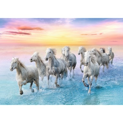 Trefl-37289 Galloping White Horses