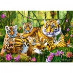 Trefl-37350 Famille de Tigres
