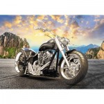Trefl-37384 Black Motorcycle
