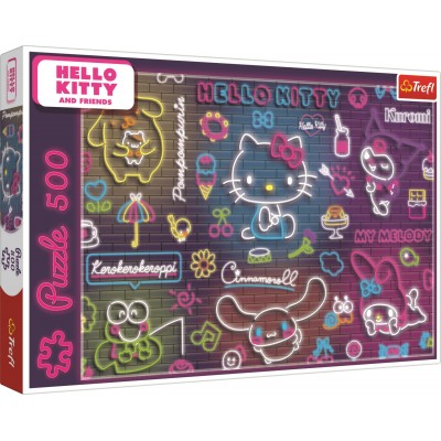 Trefl-37523 Neon Hello Kitty - Hello Kitty