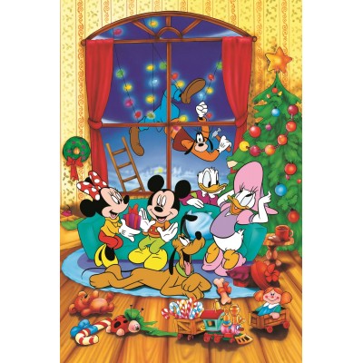 Trefl-37602 40e Anniversaire Trefl - Noël De Mickey Mouse Et Ses Amis