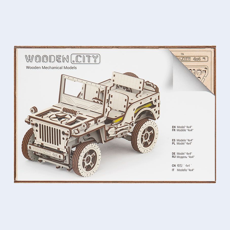 Puzzle 3D en Bois - Moteur V8 Wooden-City-WR316-8183 200 pièces