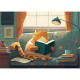 Cat & Books